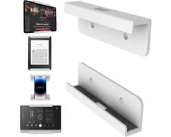 Universele Wandbeugel voor Tablet - Telefoon - E-Reader - Afstandsbediening - Muurbevestiging - Compatibel met iPad - iPhone - Samsung - Surface - Huawei - Xiaomi - Lenovo - Plakbevestiging