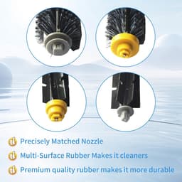 Vervangingsonderdelenset met flexibele borstel -filter en zijborstel - compatibel met iRobot Roomba 600-serie 595 610 614 618 620 630 640 650 660 680 685 690 692 694 695 stofzuiger — thumbnail 2