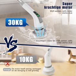 VH Supplies®Schrobmachine - Poetsmachine - Schrobzuigmachine - Incl. 7 Borstelkoppen — thumbnail 4