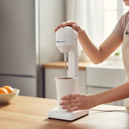 Sokany, MacMilkshake Machine 450ml 100W Snel en Compact, Wit — thumbnail 4