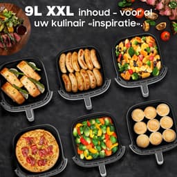 Dewelling XXL 9 L Airfryer AF80D10 – Heteluchtfriteuse met dehydratieprogramma – 2350 W krachtige prestaties en 360° hete luchtcirculatie — thumbnail 7
