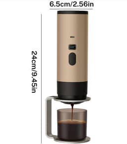Drie-In-ééN Draagbare Koffiezetapparaat, Draagbare Koffiezetapparaat, Oplaadbare Koffiezetapparaat, Usb-Capsule Espressomachine (Kaki) — thumbnail 2