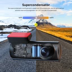 TopChoice® Dashcam voor de Auto - Autocamera - Rijrecorder - 64G SD-Kaart - Zwart — thumbnail 3