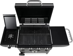 DoneMore® - Gas BBQ grill met 4 branders en zijbrander - grillwagen met thermometer en piëzo ontsteking - zwart - 133x52x122 cm - 27 kg — thumbnail 4
