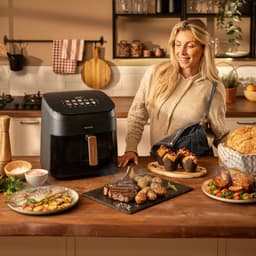 Cecotec Freidora de Aire sin Aceite - 8,5L - Plancha - Grill - Doble Resistencia - Ahumador Integrado - Air Fryer CecofryGrill — thumbnail 3