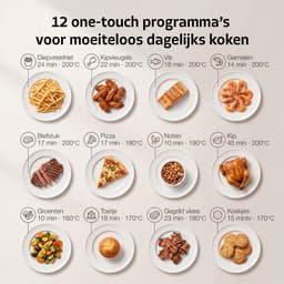 Dubbele Airfryer XXL 11L - BPA & PFAS Vrij - Dual Heteluchtfriteuse XL Tot 8 Personen - Slimme Functies: Smart Finish & Match Cook 60–200°C - Vaatwasserbestendige Manden - Antiaanbaklaag - 2800W - Zwart - Löwenthal — thumbnail 10