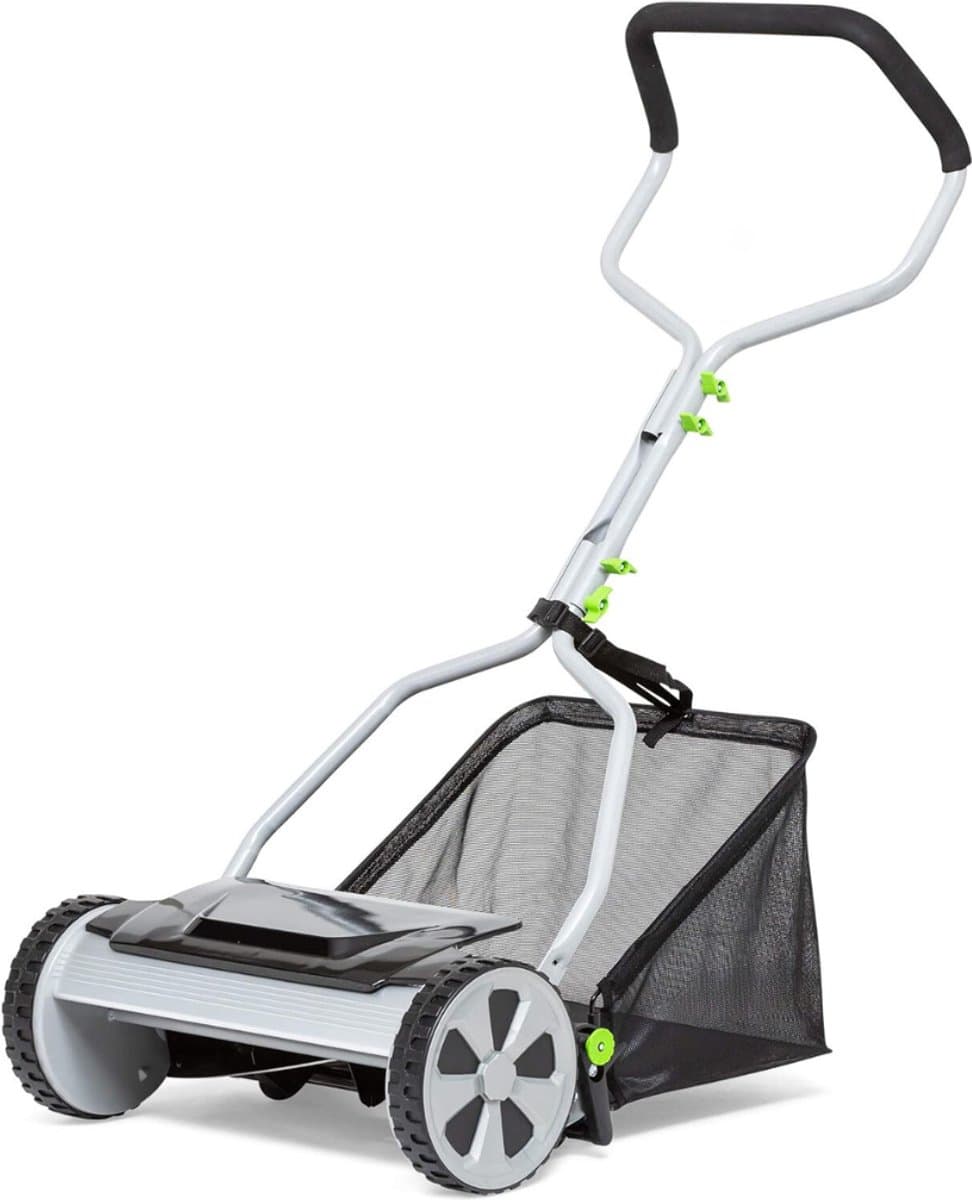MIRA® Grasmaaier Handmatig – Handmaaier Met 20 liter Opvankzak – Grasmaaiers – Grijs - 53cm x 43cm x 26cm — afbeelding 1