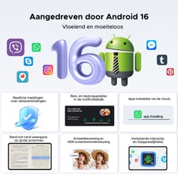 POCKAM P11 Pro - Tablet - 48 GB RAM (8+40 GB) + 128 GB ROM (2 TB/TF) - 11 inch FHD+ 90 Hz - Android 16 - 8800 mAh/18 W - T7250 - Dubbele luidsprekers - Gemini AI - Face ID - Widevine L1 - Complete accessoirebundel met toetsenbord en stylus - Grijs — thumbnail 6
