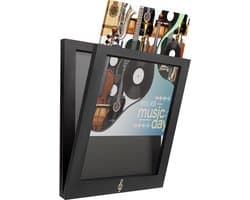 Lost In Music Vinyl Wissellijst - LP Lijst voor aan de Muur - LP Houder - Zwart - Inclusief Bevestigingsmateriaal