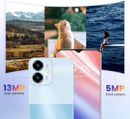 Android Smartphone - 4G Telefoon Dual SIM - Dagelijks Gebruik Beginners - 652 inch Groot Scherm — thumbnail 4