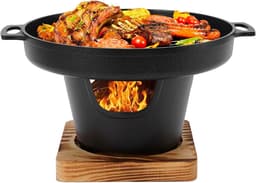 Draagbare Mini Grill - Tafel BBQ - Compact Grillen - Rookvrij Ontwerp - 844 Gram - Zwart — thumbnail 1