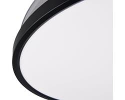 REALITY KASFJORD - Ventilator - Zwart mat - incl. 1x SMD 30 - Licht apart schakelbaar - Afstandsbediening - Geintegreerde dimmer - Traploos instelbare lichtkleur - Plafondbevestiging - Timer - Zomer- en wintermodus - 6 snelheidsniveaus — afbeelding 1