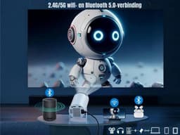 REN® Draagbare beamer - Beamer - Projector - Mini Beamer - Wit - ‎‎22cm x 14cm x 12cm — thumbnail 2