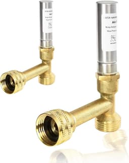 Set van 2 Roestvrijstalen Waterslangafsluiters 3/4 Inch voor Wasmachine — thumbnail 1