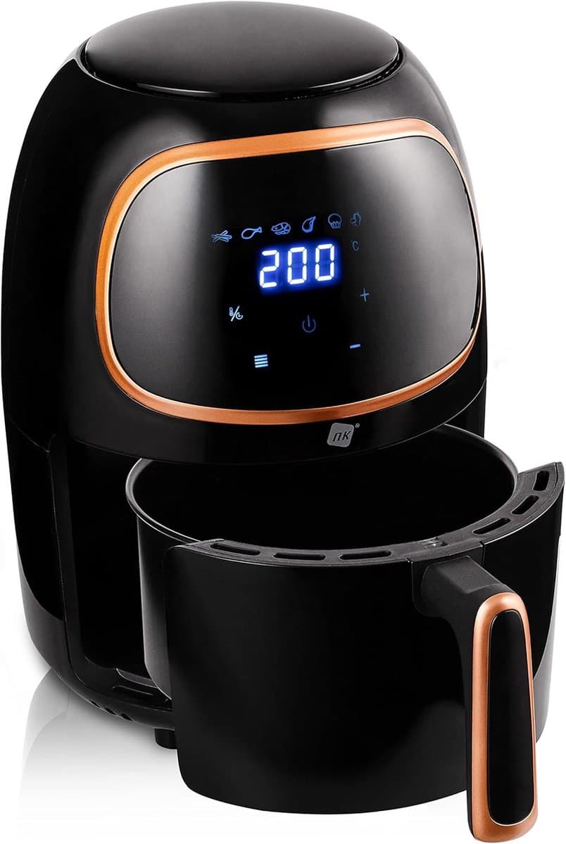 Airfryer 2 liter – Digitale friteuse met 6 programma’s, anti-aanbaklaag en temperatuurregeling tot 200 °C – Gezond bakken en frituren — afbeelding 1