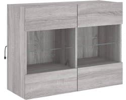 TV wandmeubel met LED-verlichting - 78,5x30x60,5 cm - Grijs Sonoma - Modern en Ruimtebesparend