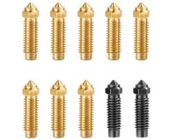3D Printer Nozzles - Set van 10 - Verschillende Diameters