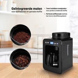 Koffiemachine met Bonen - Volautomatische Koffiemachine - Espressomachine - 600 W - Zwart — thumbnail 5