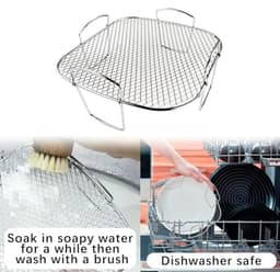 Multifunctioneel Airfryer Accessoires en Roestvrij Staal Grillrooster — thumbnail 2