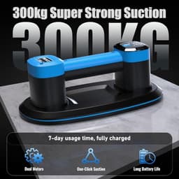 Accu-zuiger voor tegels en glas met LCD-display - 2 motoren en 300 kg zuigkracht — thumbnail 4