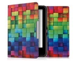 E-Reader Hoes voor Tolino Vision - Magnetische Sluiting - Multicolore Regenboog Kussenhoezen