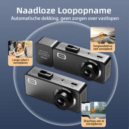 Gloovon® - Dashcam - Voor Auto 3 in 1 - 2K Voorcamera - 720p Interieur/Achtercamera - Parkeermodus met G-Sensor - Nachtzicht - 3.16 Inch Scherm — thumbnail 4