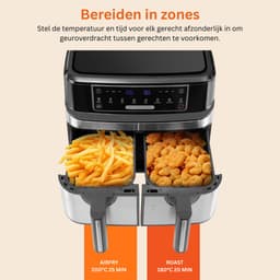 ApexArte® Dubbele Airfryer XXXL - Duo Heteluchtfriteuse - Geschikt voor Accessoires - Zwart — thumbnail 6