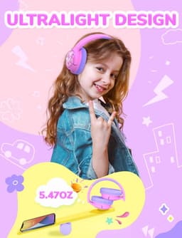 Koptelefoon kinderen met draad - Kinderkoptelefoon - Bedrade hoofdtelefoon - Veilig volume - School - Tablet - Laptop - Reizen - Muziek luisteren — thumbnail 5