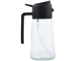 Sprayer - Olijfolie Sprayer, Glazen Olie Spray Fles, Keuken Olie Spray, Grill Accessoires - Oliepomp, Geschikt voor Airfryer Spray Fles, Keuken, Kookspray, Zwart