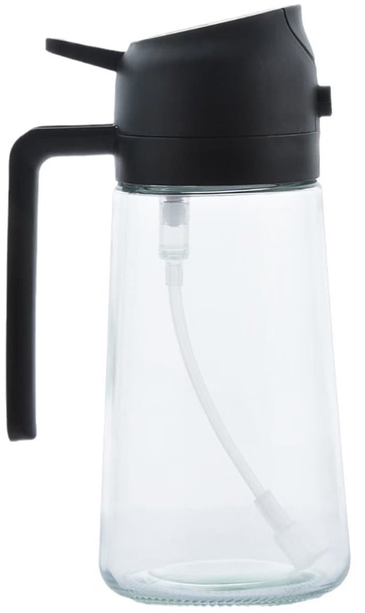 Sprayer - Olijfolie Sprayer, Glazen Olie Spray Fles, Keuken Olie Spray, Grill Accessoires - Oliepomp, Geschikt voor Airfryer Spray Fles, Keuken, Kookspray, Zwart — afbeelding 1