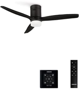 Zwarte Plafondventilator met Verlichting en Afstandsbediening - Stil en Energiezuinig met 6 Snelheden, Timer en Gelijkstroommotor — thumbnail 4