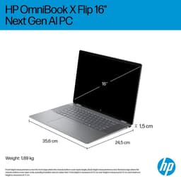 HP OmniBook X Flip NGAI 16-ar0751nd - 2-in-1 Copilot+ Laptop - 16 inch - Ryzen AI 5 - 16 GB RAM - 512 GB SSD - Windows 11 Home — thumbnail 4