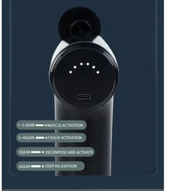 Massagepistool met dubbele kop - USB-oplaadbaar, 6 standen, ABS-materiaal, geschikt voor fitness en buitengebruik, perfect cadeau voor mannen en vrouwen - ideaal voor Kerstmis en Thanksgiving — thumbnail 3