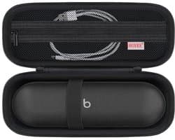 Draagtas voor Draadloze Bluetooth-luidspreker - Handige Tas met Extra Opbergzak voor Oplaadkabels, Zwart