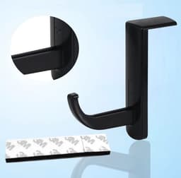 Hoofdtelefoonhouder met zelfklevende haak - Universele headsetstandaard (4 stuks) — thumbnail 5