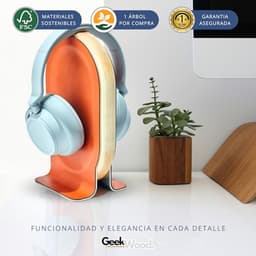 Hoofdtelefoonstandaard van Hout voor Gaming en Bureau - Universeel — thumbnail 4
