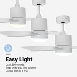 Plafondventilator met LED lamp en afstandsbediening, 106 cm, stil en energiezuinig — thumbnail 2