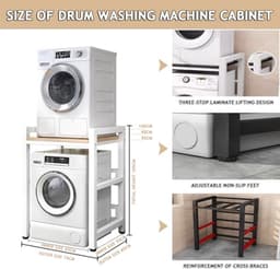 Ruimtebesparende Wasmachine- en Droogkast met Verstelbare Hoogte — thumbnail 2