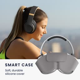 kwmobile cover voor over-ear koptelefoon - geschikt voor Nothing Headphone (1) - Van flexibel silicone - In grijs — thumbnail 4