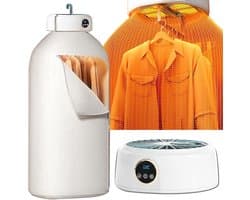 Draagbare wasdroger – Mini Elektrische Opvouwbare Droogmachine Met Afstandsbediening En Droogtas – 360° Hetelucht Drogen Met Slimme Timing – Compacte en energiezuinige droger voor appartementen campers en reizen