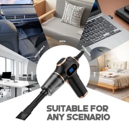 ACEP Draadloze autostofzuiger - Kruimeldief - Auto stofzuiger draadloos - Tapijtreiniger - Handstofzuiger auto - Auto accessoires - Handstofzuiger — thumbnail 4