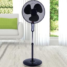 Zwarte Staande Ventilator met Afstandsbediening, 50W, 3 Snelheden en Timerfunctie — thumbnail 4