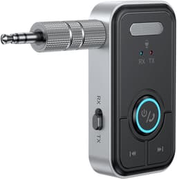 Bluetooth 5.3 Auto AUX Audio Adapter Ontvanger Zender AUX Draadloze Audio Adapter 3.5mm Jack voor Auto Hoofdtelefoon TV Luidspreker — thumbnail 1