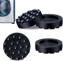Verpakking van 4 schokdempers voor wasmachines met 19 krachtige zuignappen, antislipvoetjes voor wasmachine en droger, minder lawaai en voorkomen dat de wasmachine beweegt. — thumbnail 1