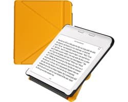 kwmobile e-reader hoesje geschikt voor Kobo Libra Colour hoes - Ereader flip case met standaard - E reader cover van kunstleer - In stralend geel