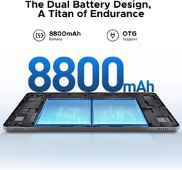 DOOGEE T36 -Android 15 -tablet -32 ​​GB RAM + 256 GB ROM-8800 mAh -4G LTE- Octa Core-12 inch 90 Hz-BT 5.0 -13 MP camera - FaceID - dubbele speakers-Blauw — thumbnail 5