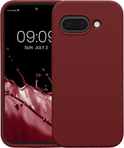 kwmobile telefoonhoesje geschikt voor Google Pixel 9a - Hoesje met siliconen coating - Smartphone case in wijnrood — thumbnail 6