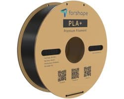 ForShape PLA+ Premium Zwart Filament – 1.75mm – 1KG – Hoge Sterkte & Precisie – 3D Printer Filament