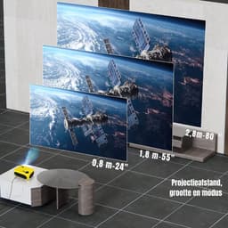 MMP® Draagbare beamer - Beamer - Projector - Mini Beamer - Geel - 14cm x 9cm x 6cm — thumbnail 3