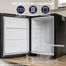 Mini Koelkast Vrijstaand 40 Liter – Tafelmodel Fridge met Instelbare Temperatuur – Minibar met Verstelbare Deurrichting – Zwart - BREND BR-2227 — thumbnail 3